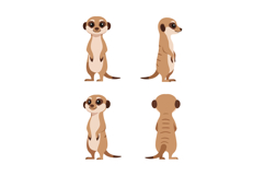 Meerkat cartoon vector illustration for t-shirt print and cr Product Image 1
