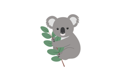 Koala holding eucalyptus branch vector illustration for t-sh Product Image 1