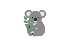 Koala holding eucalyptus branch vector illustration for t-sh Product Image 1