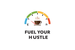 Coffee Fuel Gauge Vector Illustration for T-shirt Printing a Product Image 1