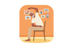 Senior man doing seated side stretch exercise for health and Product Image 1
