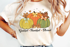 Grateful Thankful Blessed Sublimation,Autumn Png Product Image 3
