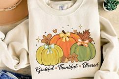 Grateful Thankful Blessed Sublimation,Autumn Png Product Image 4