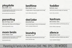 Funny Parenting & Family Life Definition SVG Collection Product Image 1
