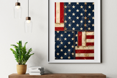 Vintage Americana &amp; Patriotic Digital Paper for 4th of july Product Image 11