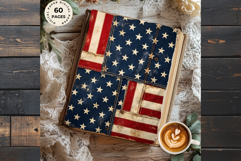 Vintage Americana &amp; Patriotic Digital Paper for 4th of july Product Image 14