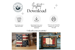 Vintage Americana &amp; Patriotic Digital Paper for 4th of july Product Image 15