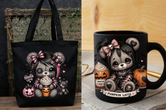 Cute Teddy Bear. Pumpkin Latte. PNG sublimation Product Image 2