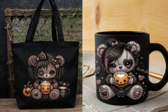Cute Teddy Bear. Pumpkin Latte. PNG sublimation Product Image 2