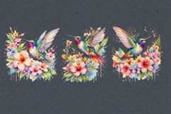 Rainbow Hummingbird sublimation print design PNG Product Image 2