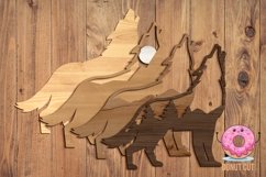 Wolf laser cut files SVG for Glowforge, Cricut. Multi-layer Product Image 2