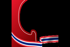 Thai National Flag Day Twibbon Template Background Isolated Product Image 2