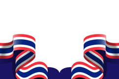 Thai national flag day wave background banner graphic Product Image 1