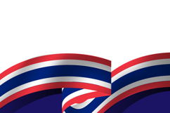 Thai national flag day wave background banner vector Product Image 1