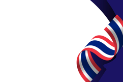 Thai national flag day wave background template poster svg Product Image 2