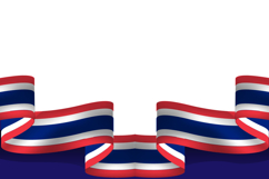 Thai national flag day wave background template poster vecto Product Image 1