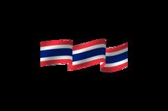 Thai national flag day wave decoration clipart Product Image 2