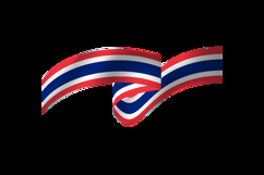 Thai national flag day wave element clipart Product Image 2
