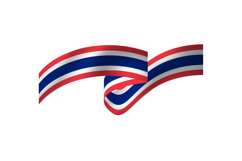 Thai national flag day wave element clipart Product Image 1