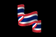 Thai national flag day wave isolated Product Image 2
