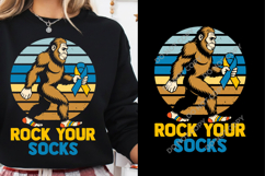 Down Syndrome Bigfoot SVG , Rock Your Socks Awareness PNG Product Image 1