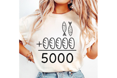 2 Fishes 5 Breads Jesus Feeds SVG PNG, The 5000 Christian Product Image 1