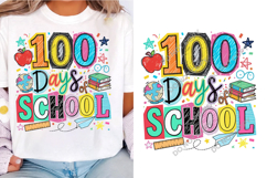 100 Days of School PNG, Teacher 100 Days SVG Product Image 1