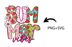 Summer Vibes Strawberry PNG, Retro Floral Beach Svg Product Image 2