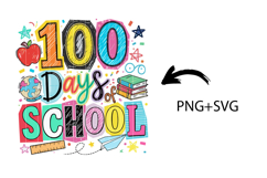 100 Days of School PNG, Teacher 100 Days SVG Product Image 2