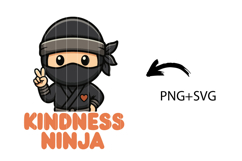 Kindness Ninja Unity Day SVG PNG ,Orange Anti Bullying Svg Product Image 2