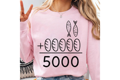 2 Fishes 5 Breads Jesus Feeds SVG PNG, The 5000 Christian Product Image 3