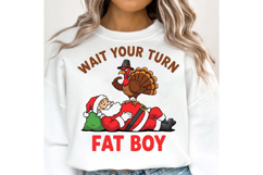 Funny Thanksgiving SVG PNG, Christmas Turkey vs Santa Svg Product Image 3