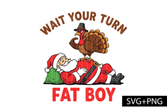 Funny Thanksgiving SVG PNG, Christmas Turkey vs Santa Svg Product Image 5