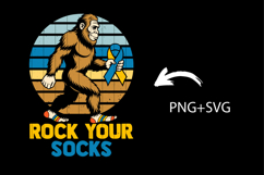 Down Syndrome Bigfoot SVG , Rock Your Socks Awareness PNG Product Image 2