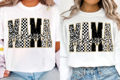 Checkered Coquette Cheer Mom PNG: Cheerleader Team Mom PNG Product Image 3