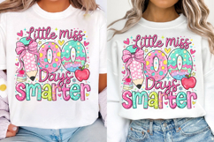 100 Days of School Png, Little miss 100 Days Smarter Svg Product Image 3