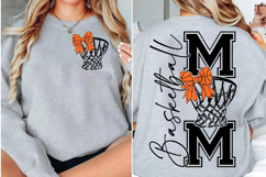 Basketball Mom SVG PNG, Coquette Bow Basketball Mom Product Image 1