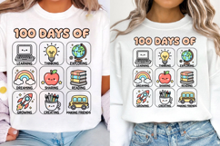 100 Days of School Teacher SVG , 100th Day Retro Png Product Image 3