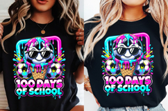 100 Days of School Soccer Drip Design, Teacher Shirt PNG SVG Product Image 3
