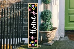 Home Porch Sign, Flamingo Porch Sign, Flower Porch Sign Product Image 1