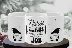 Christmas Nurse Mug Wrap, Christmas Gnome Mug, Nurse Claus Product Image 1