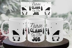 Christmas Nurse Mug Wrap, Christmas Gnome Mug, Nurse Claus Product Image 2
