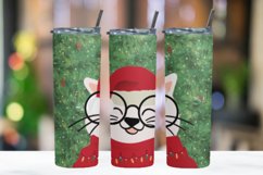 Cat Tumbler Wrap for Christmas, Christmas Tumbler Wrap, Wrap Product Image 1