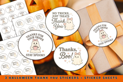 Halloween Thank You Stickers Cute Ghost Product Image 1