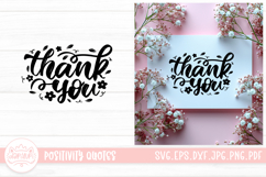 Thank You SVG | Positivity Lettering Quotes Design Product Image 1