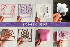 Thank You Card SVG | Thank You Confetti Shaker Card Template Product Image 5