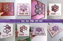 Thank You Card SVG | Thank You Confetti Shaker Card Template Product Image 7