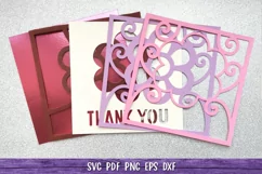 Thank You Card SVG | Thank You Confetti Shaker Card Template Product Image 6
