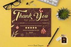 Xmas Thank You Card for Small Business Illustrator Template Product Image 1