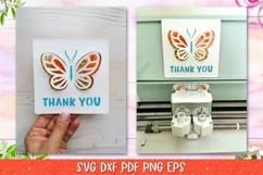 Thank You Confetti Shaker Card, Thank You Card SVG Product Image 19